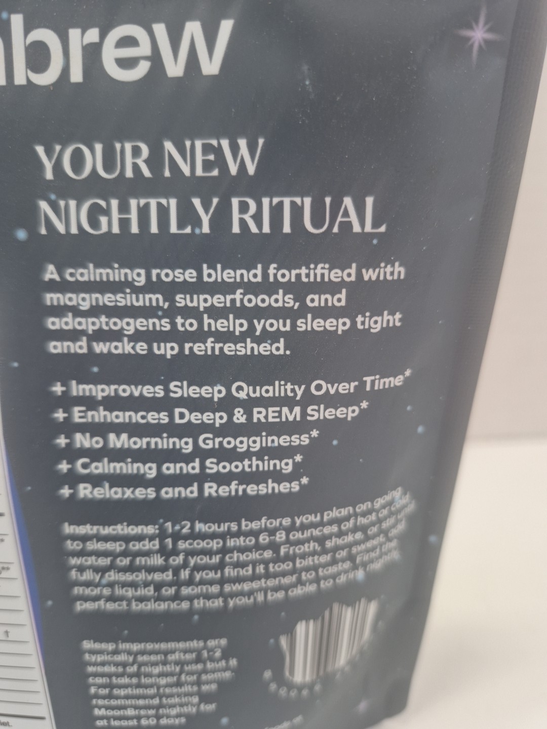 NEW Moonbrew Rose Night Time Superfoods. Rest, Relax 30 Servgs HERBAL SUPPLEMENT