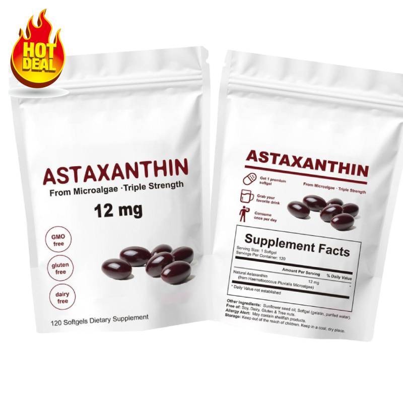 Softgels 120ct – Support Antioxidant for Skin, Eye Joint Health Astaxanthin 12mg