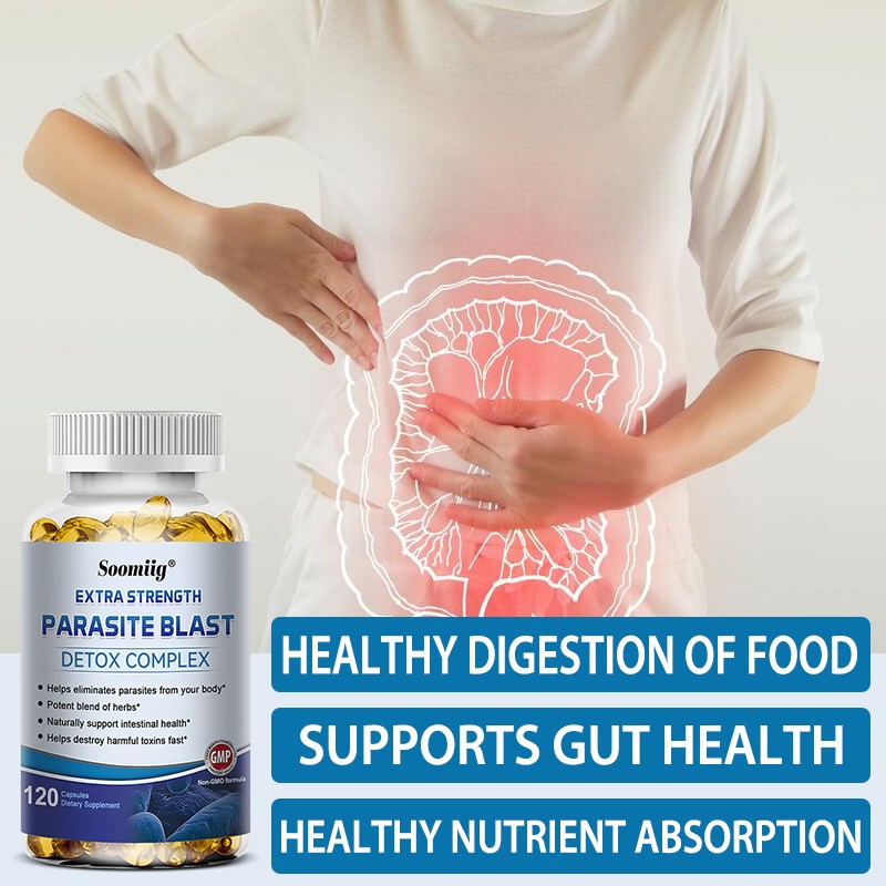 Parasite Blast Detox Complex 120 Capsules,Healthy Digestive,Gut & Colon Support