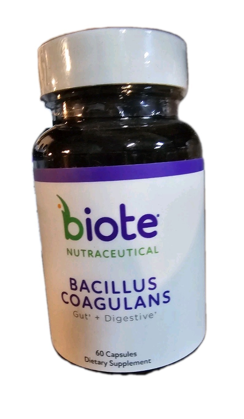 Biote Nutraceuticals – Bacillus COAGULANS – Gut + Digestive (60 Caps) Exp: 7/26