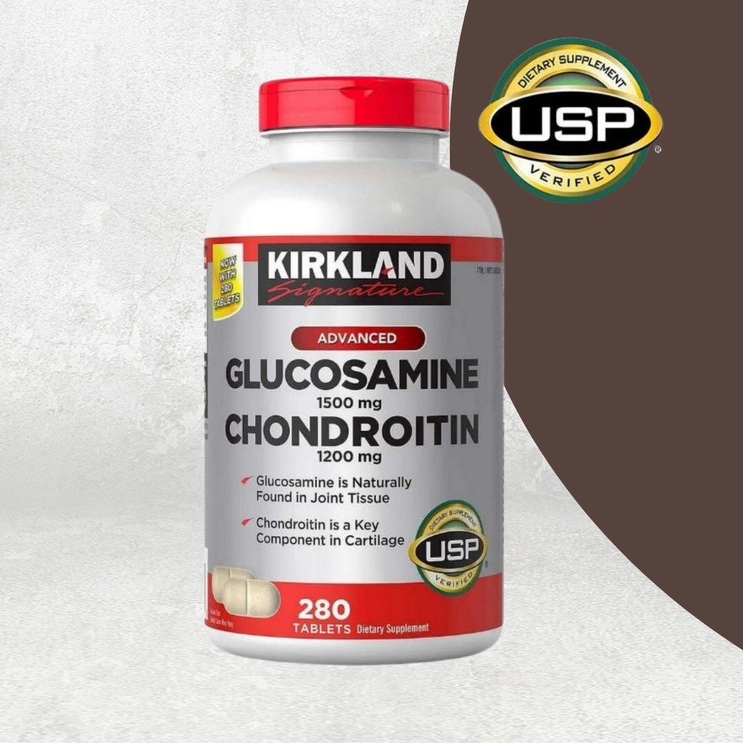 Kirkland Signature Glucosamine & Chondroitin 1500mg Chondroitin 1200mg 280 Tabs
