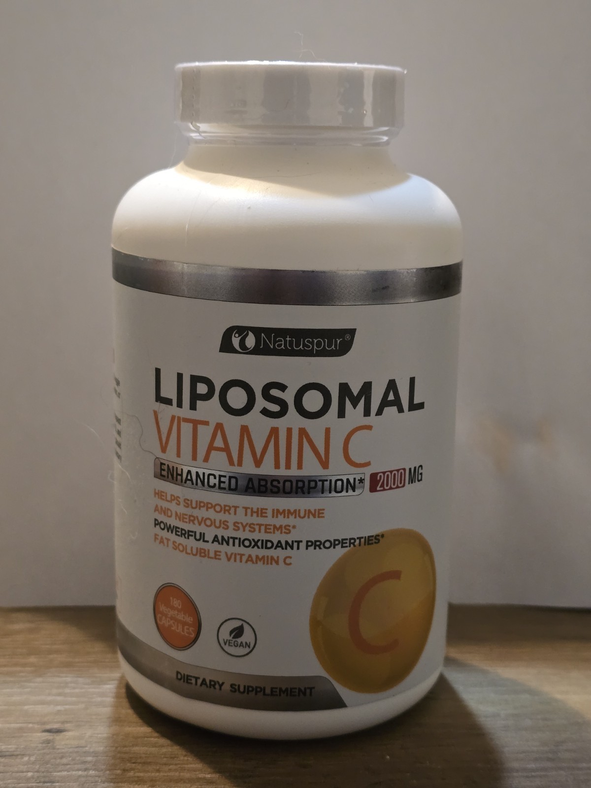 Natuspur Liposomal Vitamin C Enhanced Absorption 180 Capsules – 03/2028