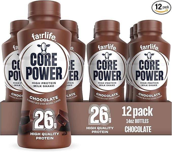 Core Power Chocolate Protein Shake 26g Protein 14oz Bottles 12 Pack