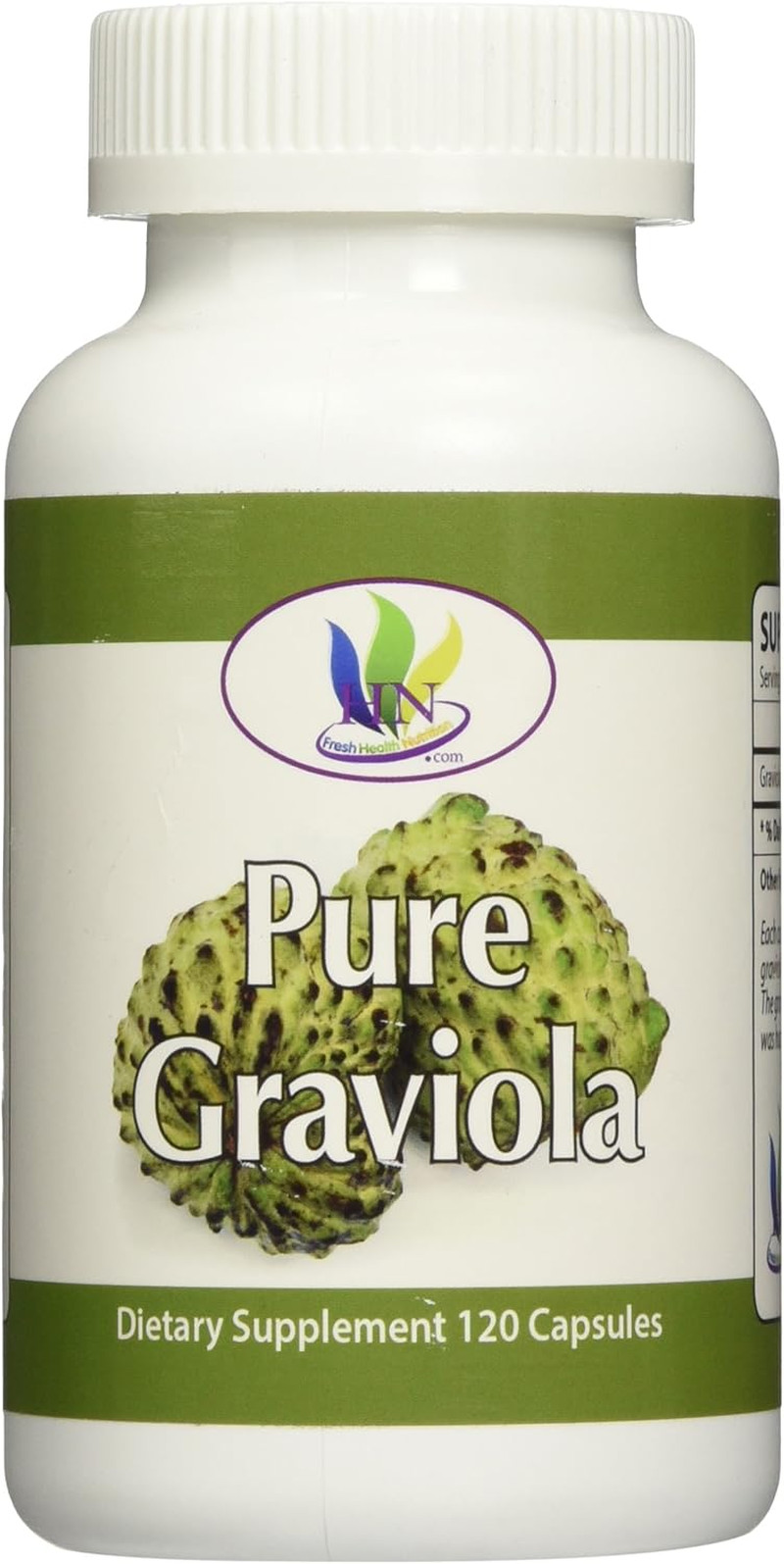 Graviola 120 Capsules Bottle, 1300 mg