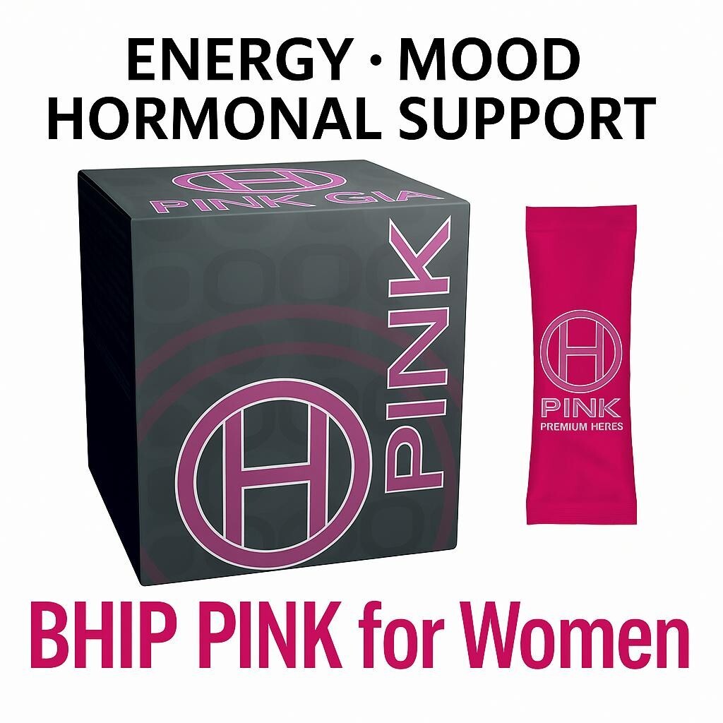 BHIP PINK for Women I-PNK Energy Drink All Natural for Mind and Body Support