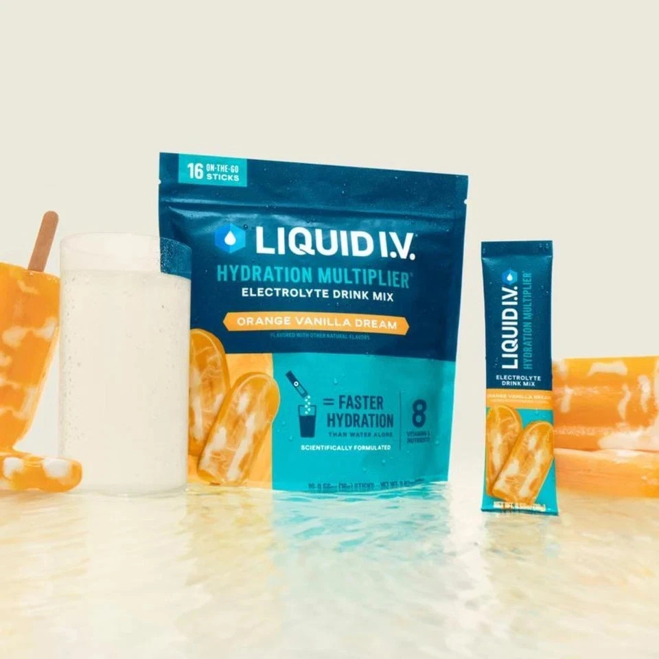 Liquid I.V. Hydration Multiplier,Orange Vanilla Dream,Fast Electrolyte Drink Mix