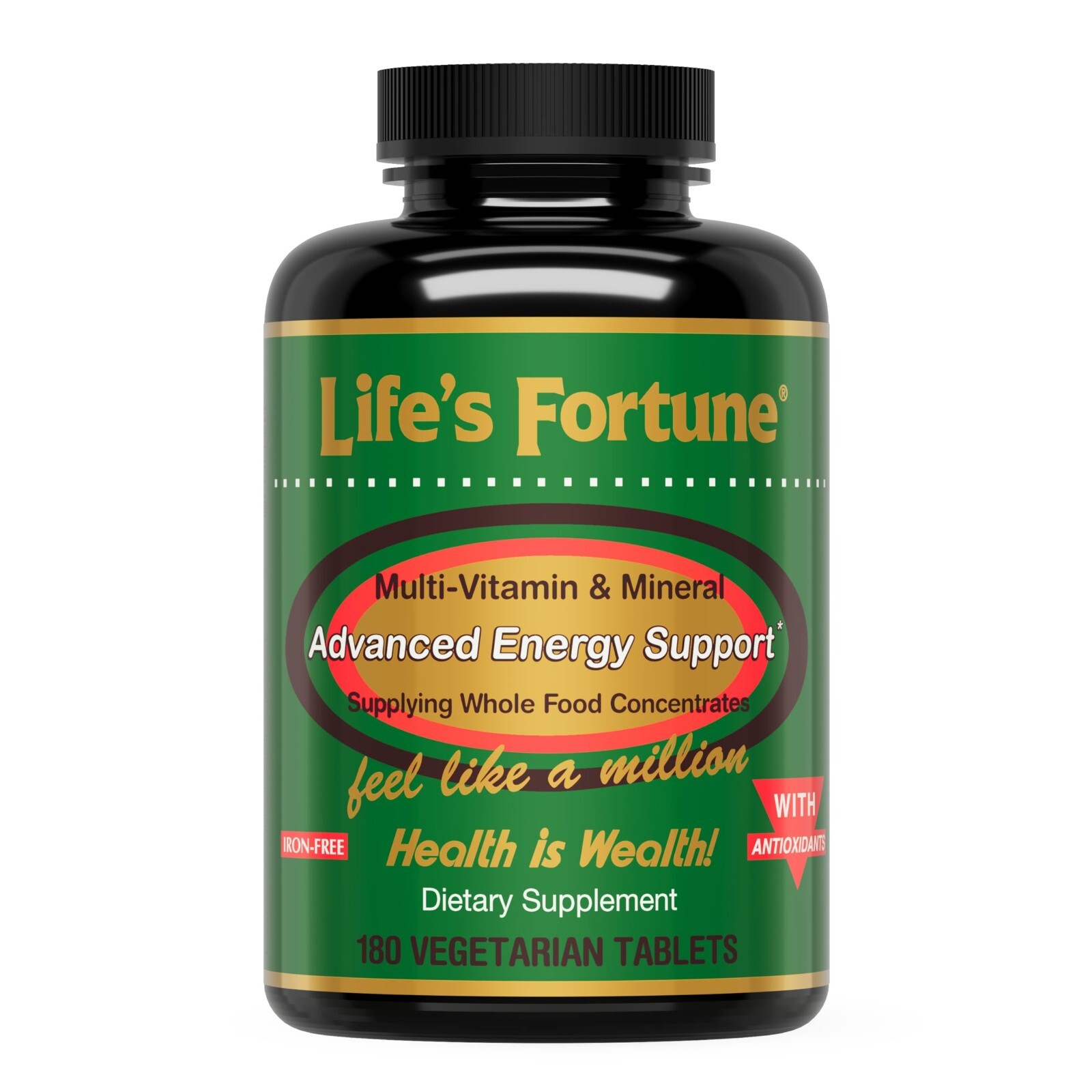 Life’s Fortune Multi Vitamin Mineral Natural Energy 180