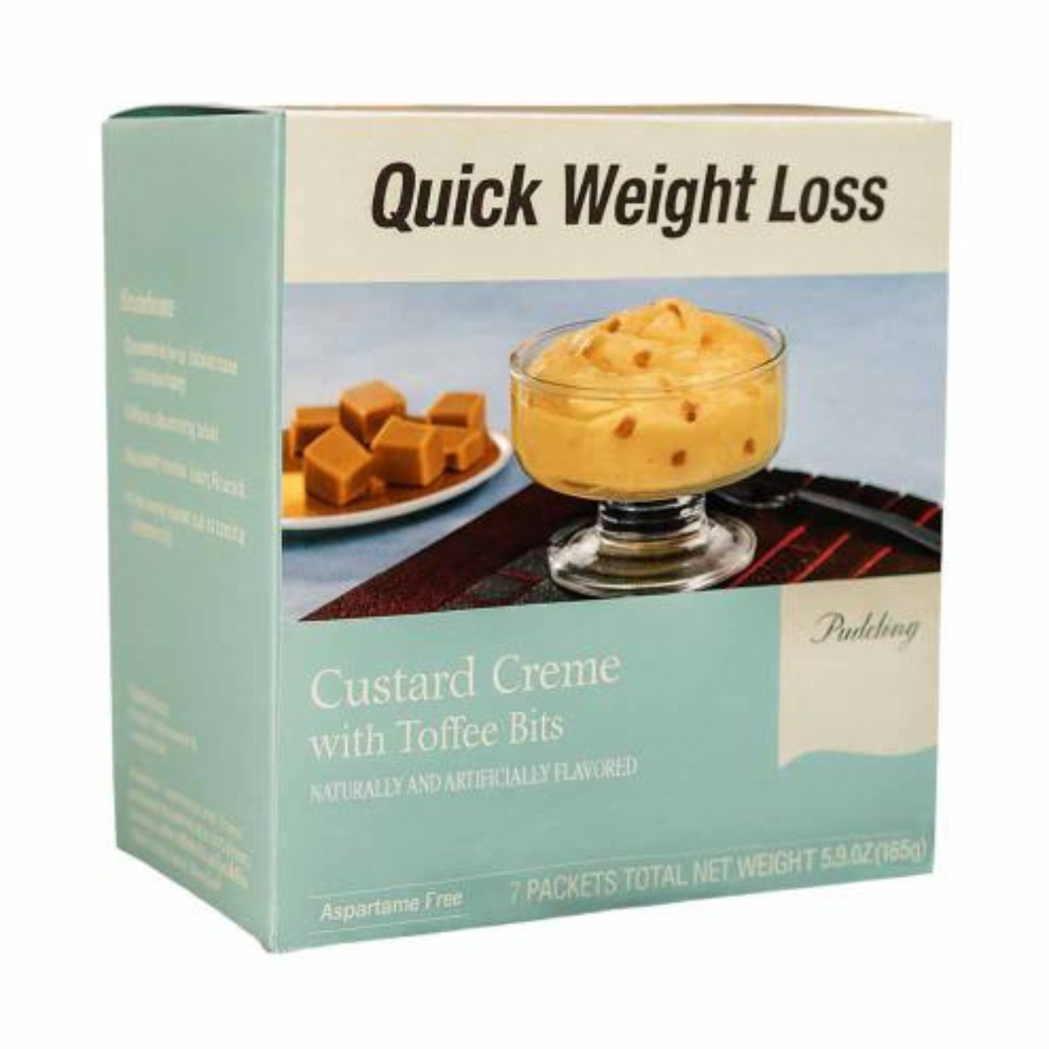 single unit Custard Creme Pudding with Toffee Bits