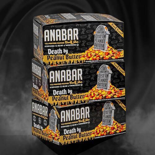 Anabar Protein Bar, 20 Grams of Protein, 12 Bars, Death by Peanut Butter