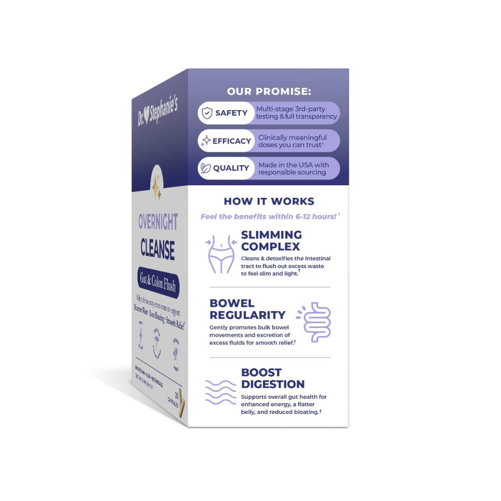 Dr. Stephanies Stimulant Free, Gentle Overnight Cleanse – 30ct