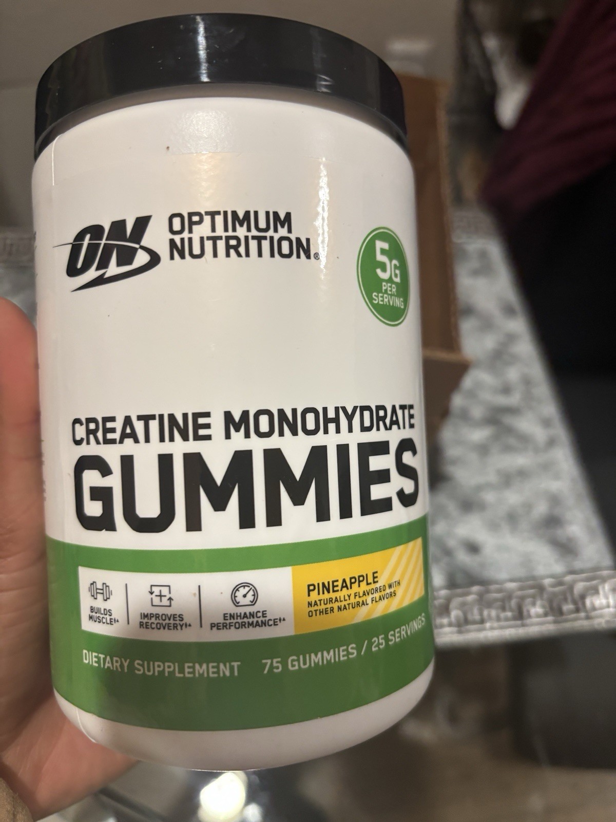 Optimum Nutrition Creatine Monohydrate Gummies 75 Count 25 Servings – Brand New