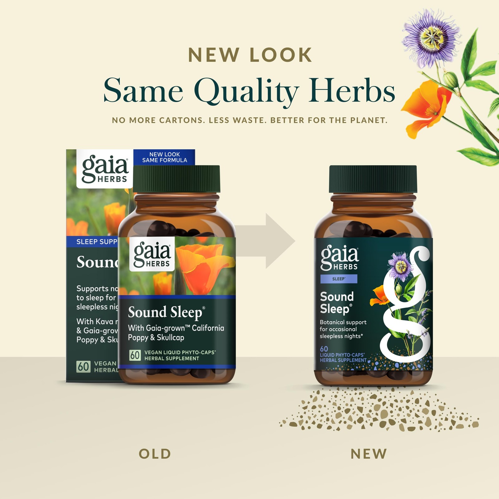 Gaia Herbs Sound Sleep Valerian Passionflower 60 Ct