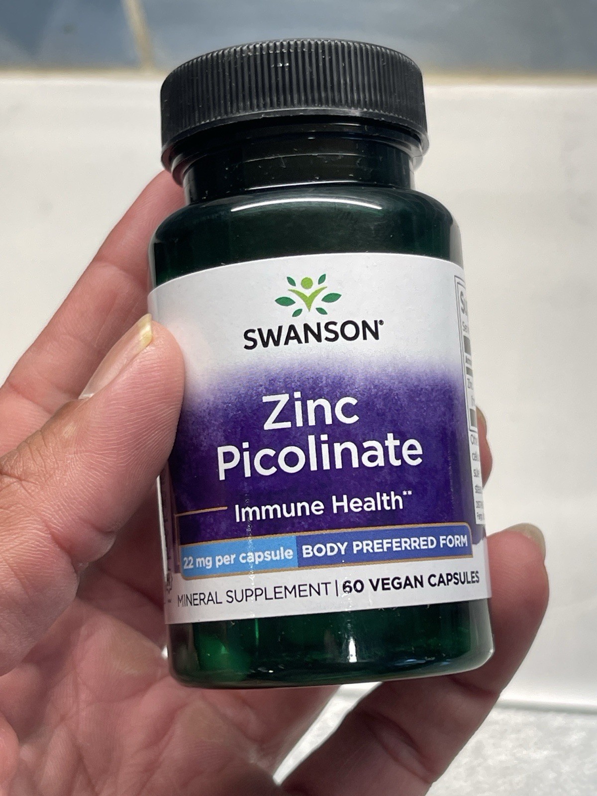 Swanson Zinc Picolinate 22mg Immune Health Mineral Supplement 60 Capsules