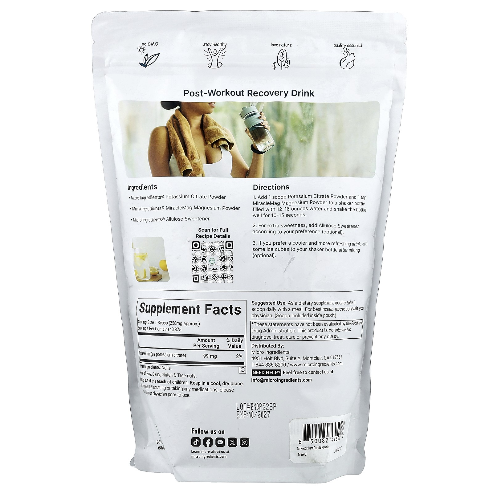 Potassium Citrate, 2.2 lb (1 kg)