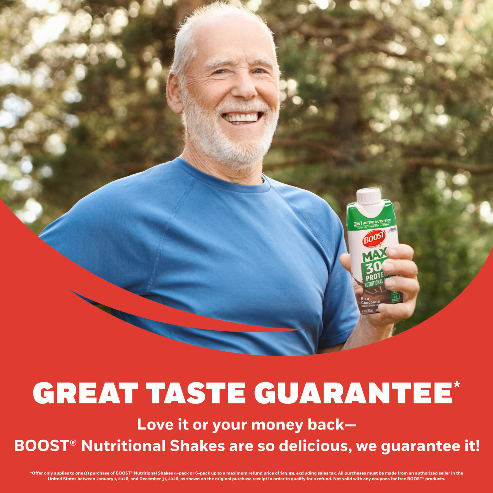 BOOST Max 30g High Protein Nutritional Drink Shakes, Very Vanilla, 11 fl oz, 4 P