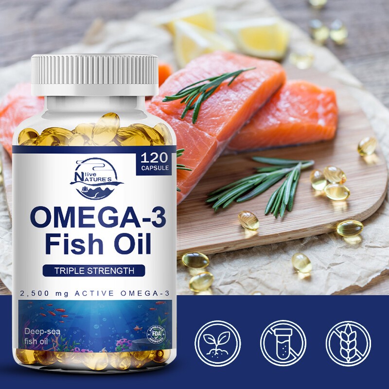 3x Strength EPA & DHA Omega 3 Fish Oil 3600mg, Highest Potency, 4 × 120 Softgels