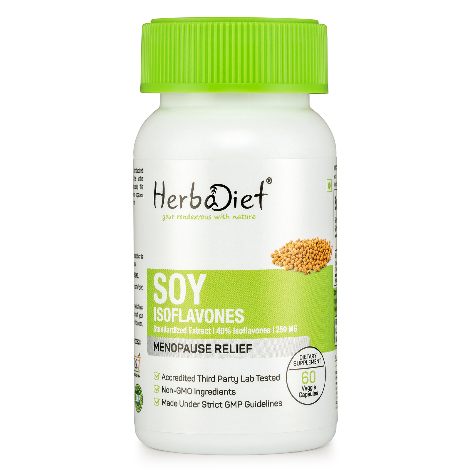 Soy Isoflavones 40% Extract Capsules for Menopause Relief & Bone Health