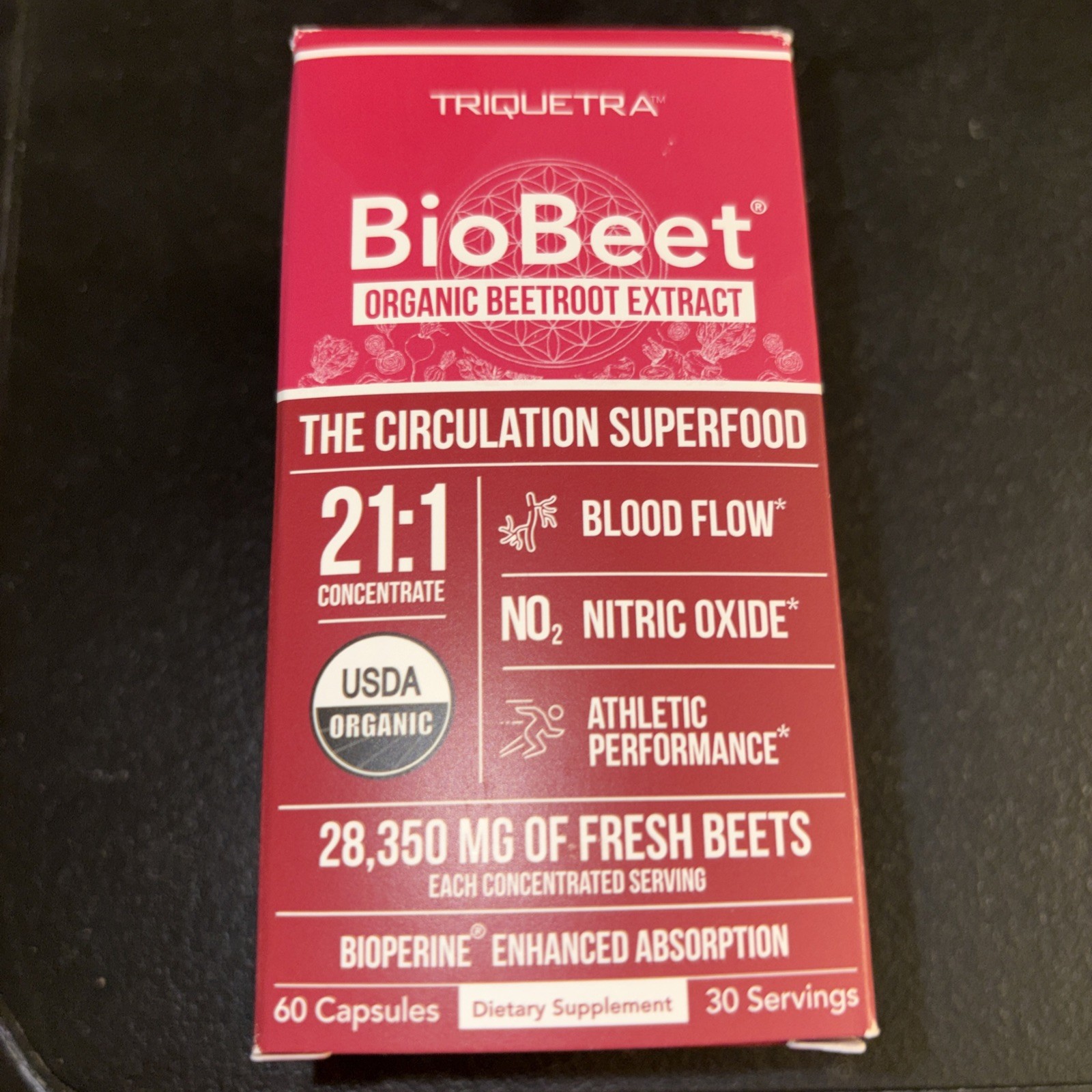BioBeet Max Beet Root Capsules – 21:1 Concentrate for Enhanced Vascular Health