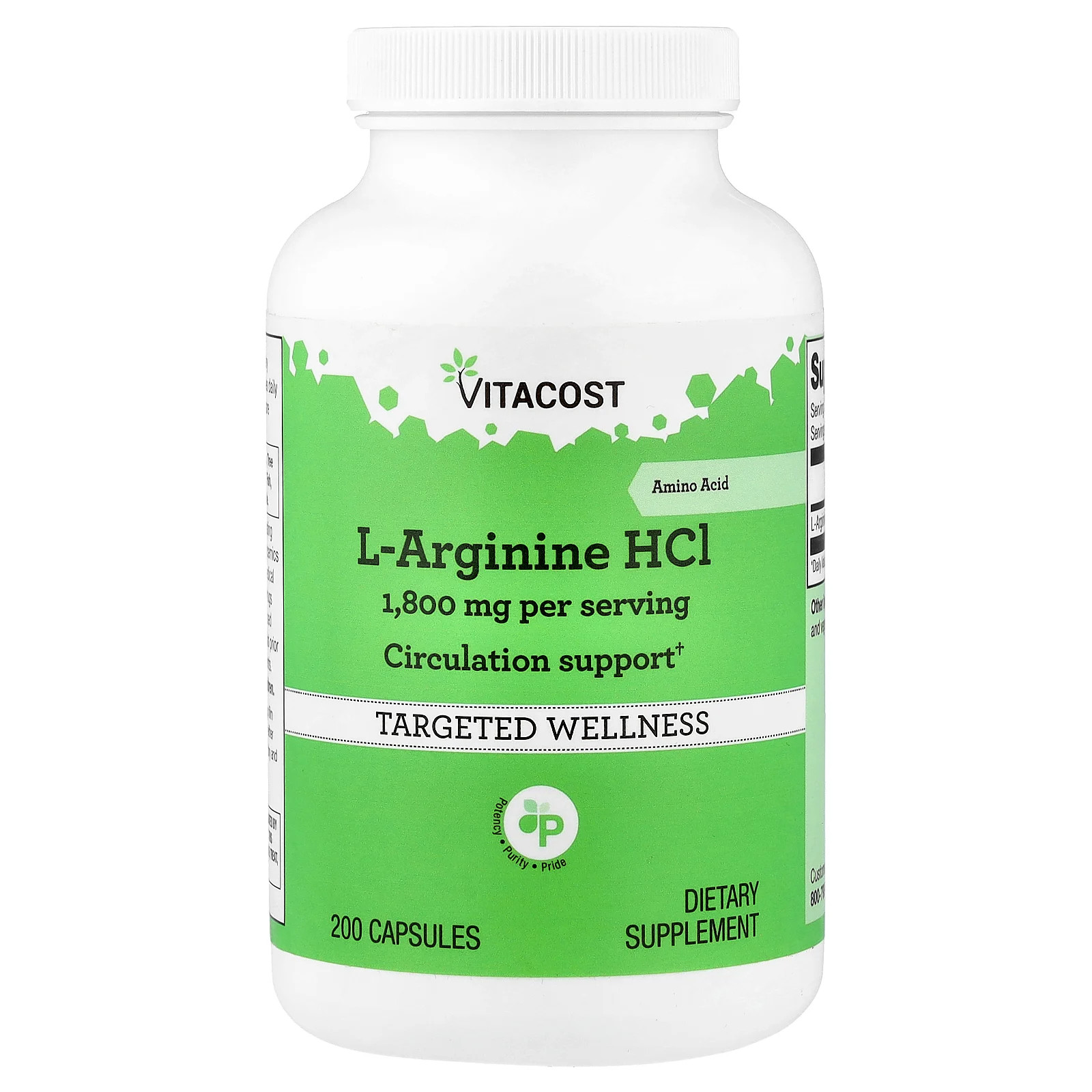 L-Arginine HCl, 200 Capsules (900 mg per Capsule)