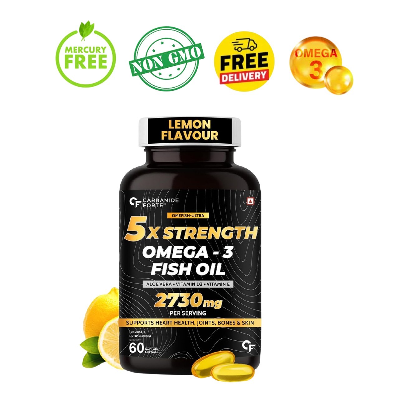 C.arbamide Forte 5X Omega 3 Fish Oil 2730mg 60Ct
