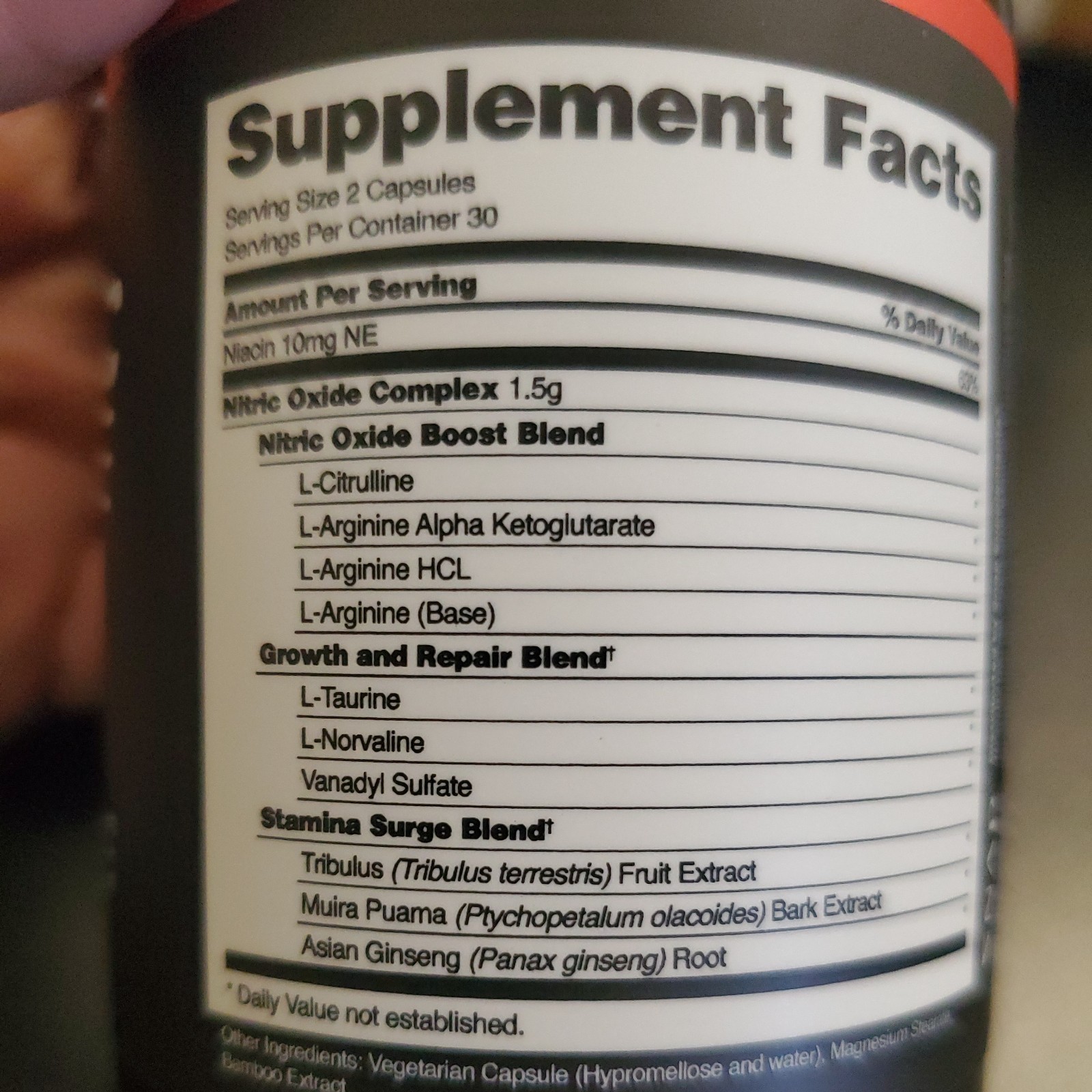 Snap Supplements Nitric Oxide Booster Supplement with L Arginine X 2, exp 03/28