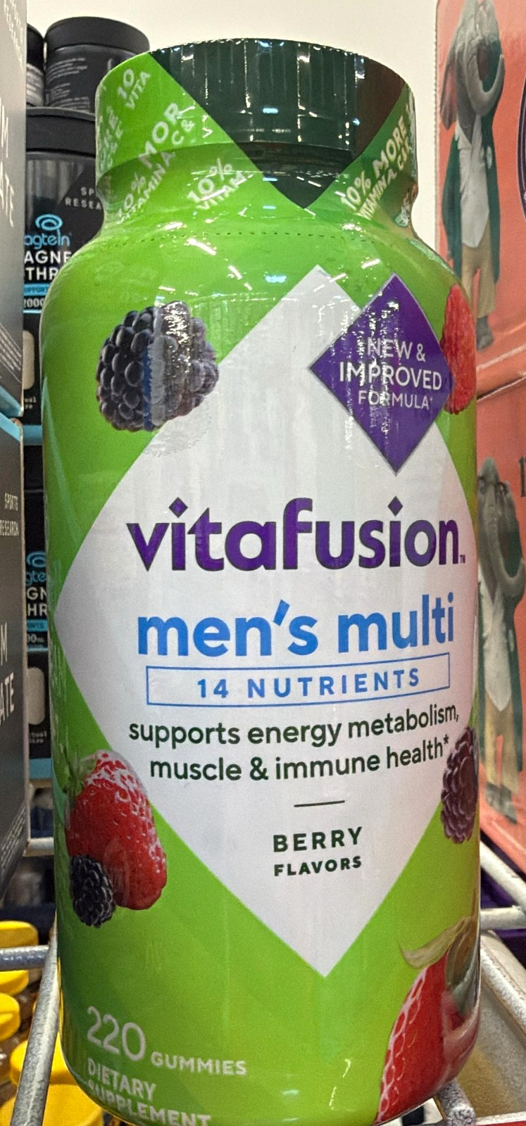 vitafusion Men’s Multi Multivitamin Gummies, Berry Flavor, 220 Count
