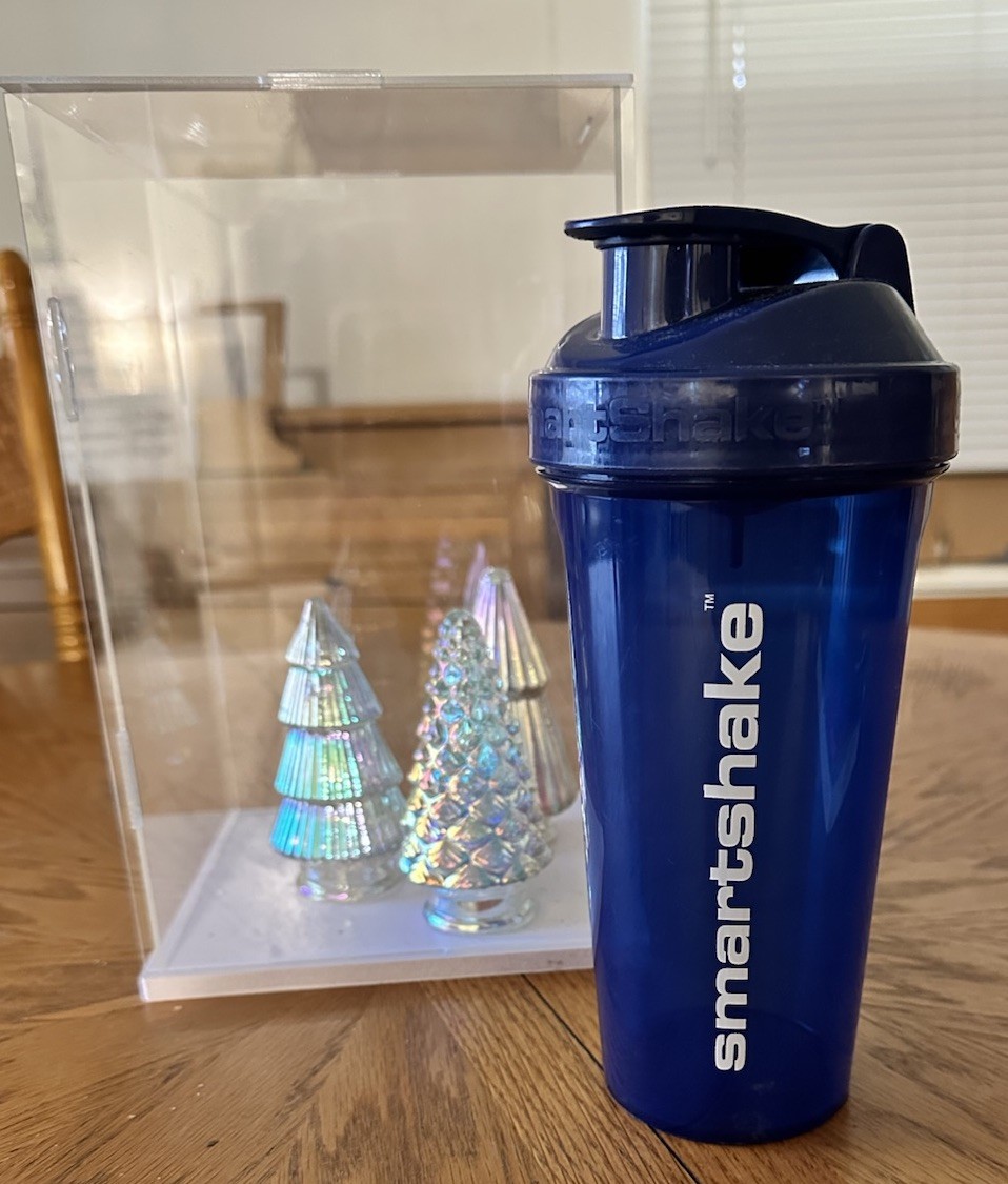 Smartshake Lite Series Shaker Bottle with Screw-on Flip-top Lid, 27 Oz, Blue