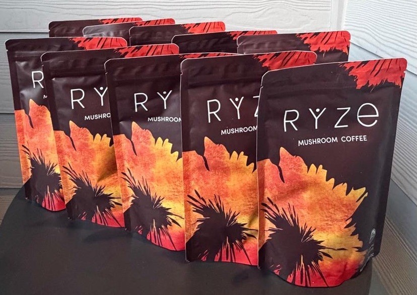 10 Pack RYZE SUPERFOODS Mushroom Medium Roast Coffee Organic – 30 Servings Each