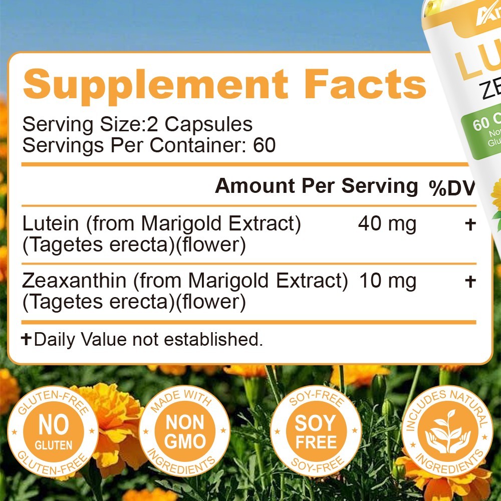 Eye Health Supplement, Lutein and Zeaxanthin, Vision Health, Eye Strain Support