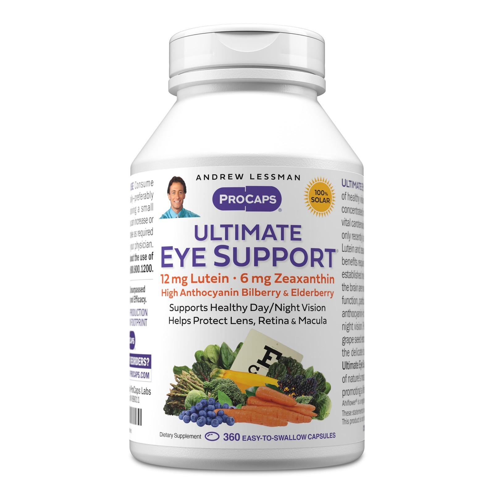 Ultimate Eye Support Softgels – 360 Count, 12mg Lutein, 6mg Zeaxanthin, Bilberry