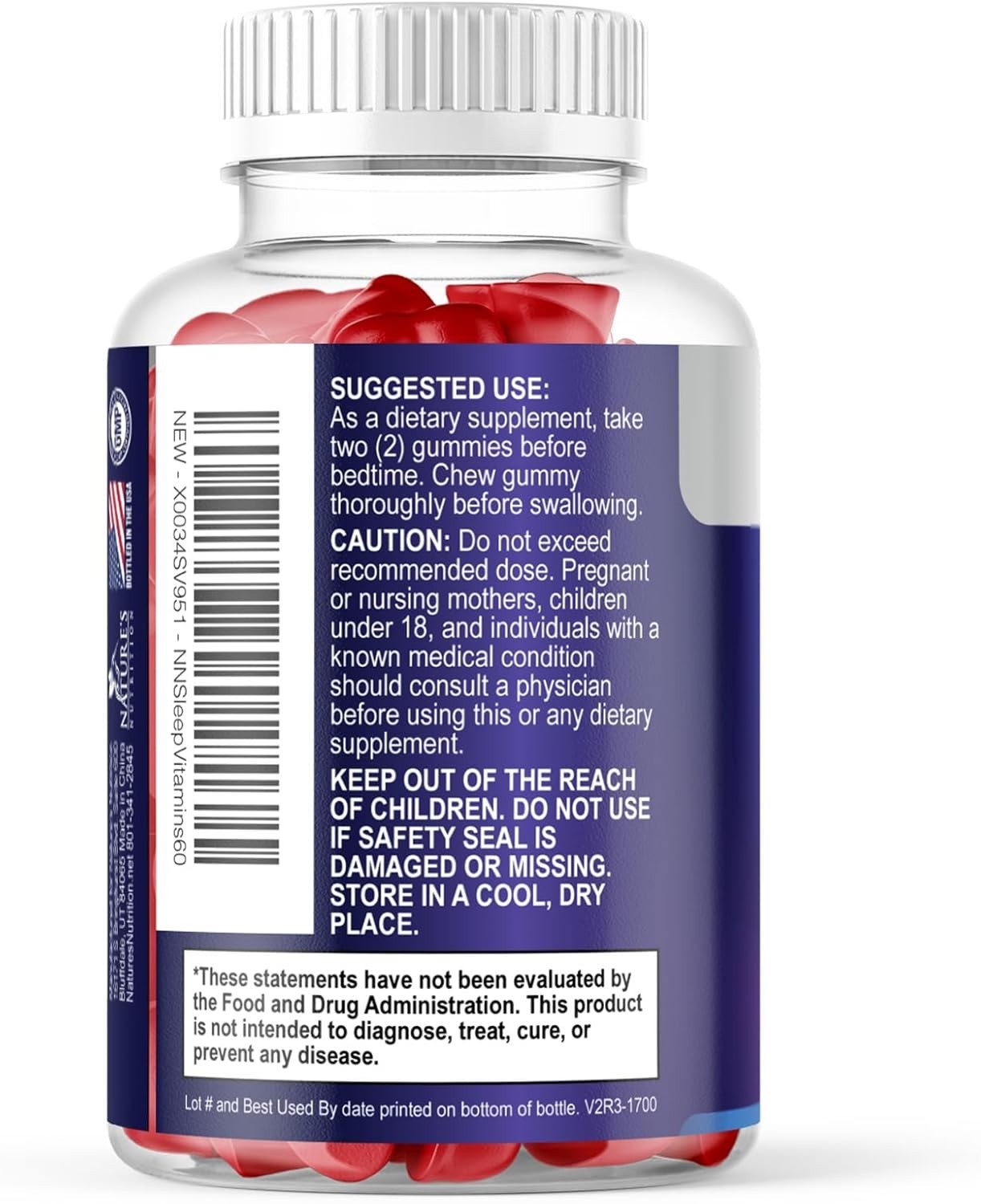 Sleep Gummies with Melatonin 12 mg Per Serving – Extra Strength Sleep Vitamin Gu
