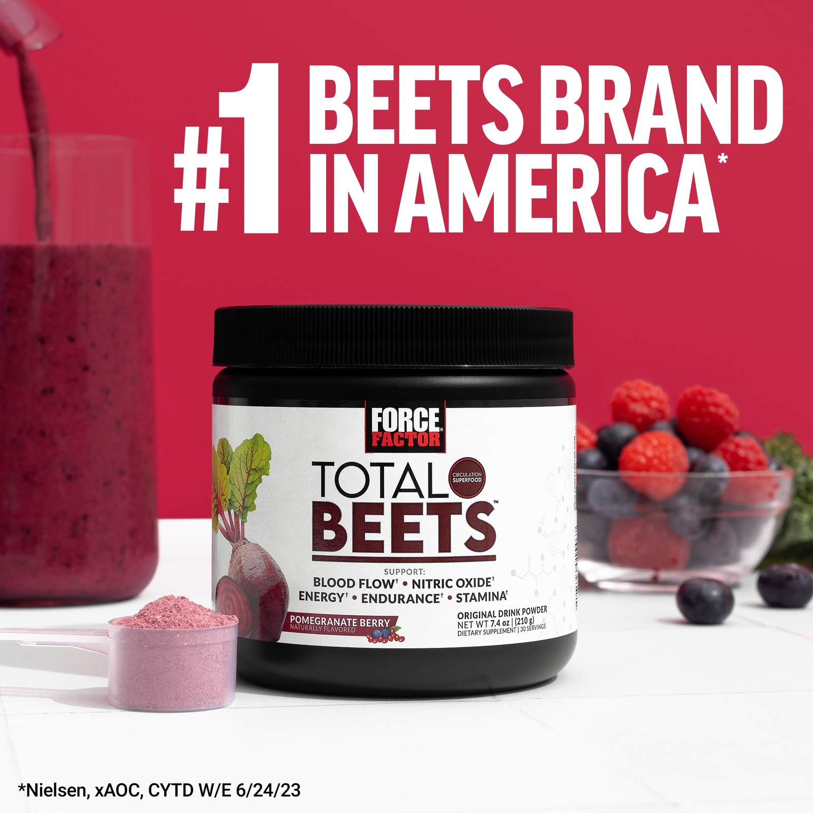 Force Factor Total Beets Blood Pressure Support 120 Count (Pack of 1), Beet
