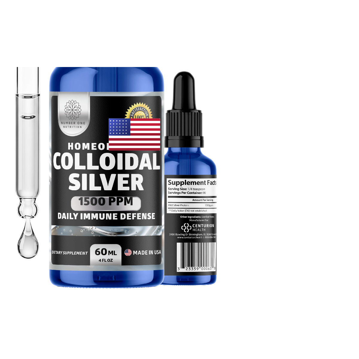 Number One Nutrition Premium Immune Defense Liquid Drops Supplement Homeopathic