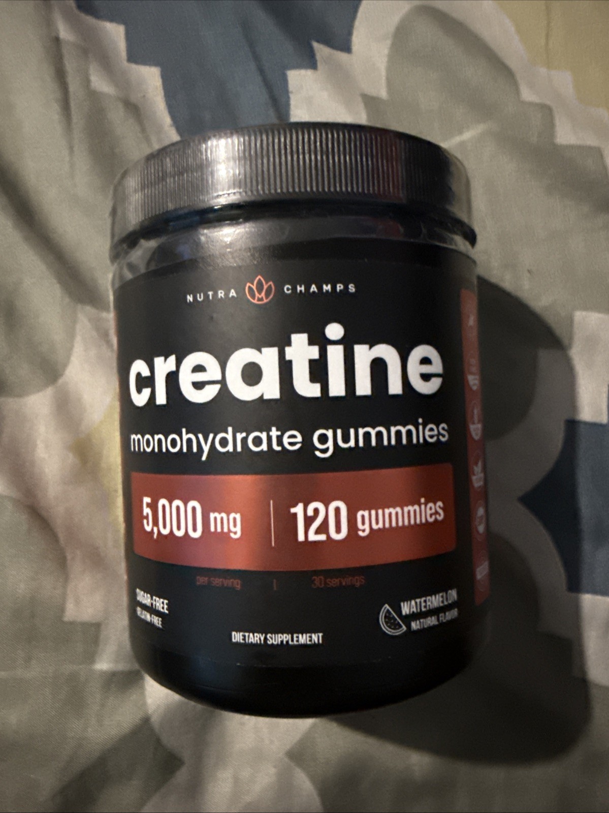 Creatine Monohydrate Gummies, Watermelon, 5,000 mg, 120 Gummies