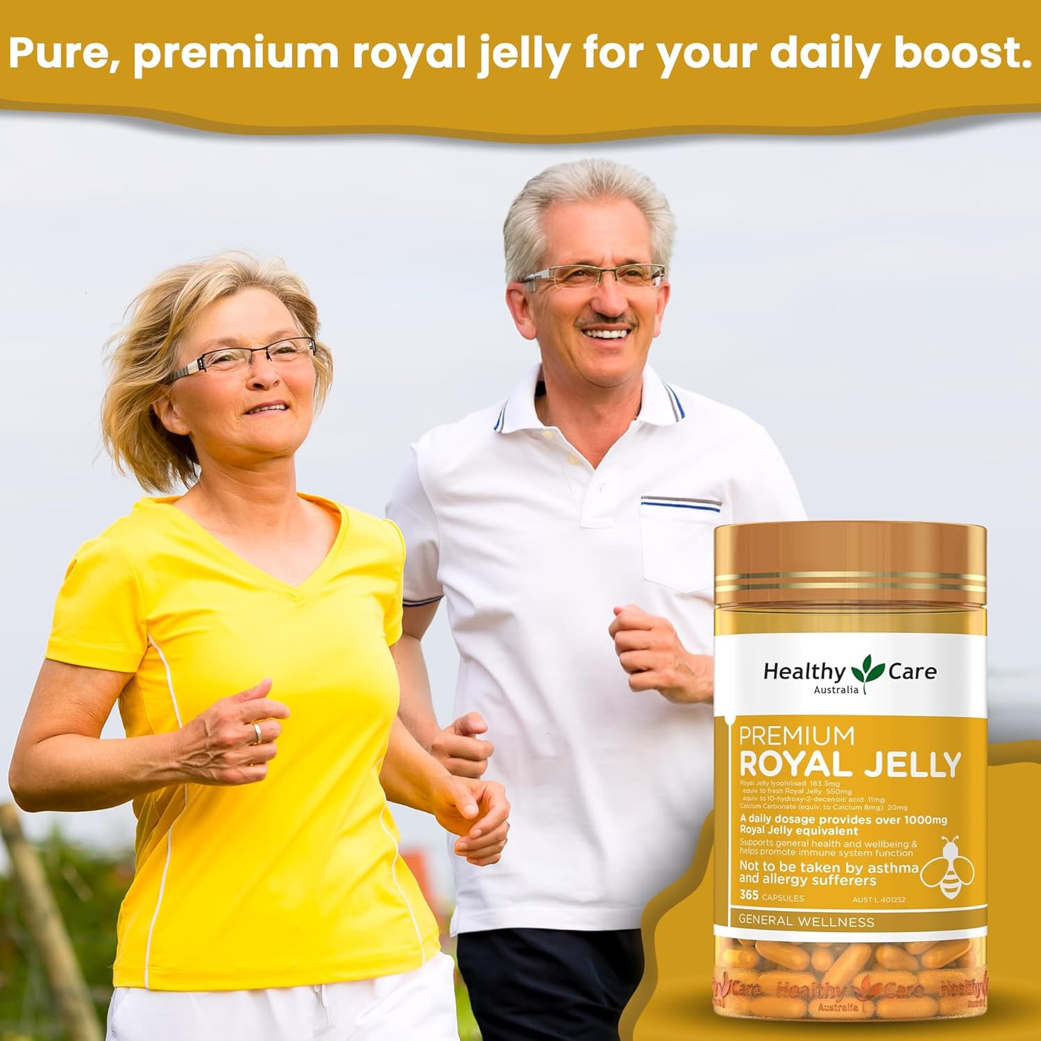 Royal Jelly 1000 365 Capsules Supplements Made in Australia