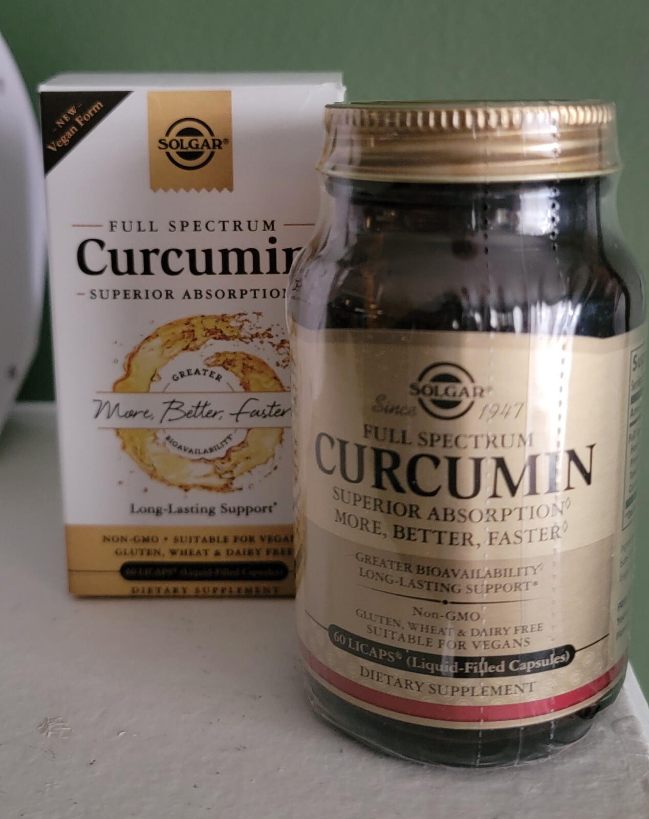 Solgar, Full Spectrum, CURCUMIN, 60 Lig Softgels, 8/2025 Free Ship!