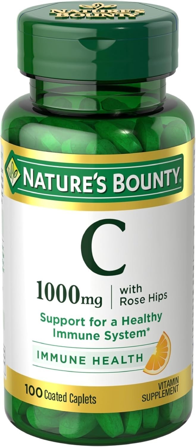 Nature’s Bounty Vitamin C + Rose Hips, Immune Support, 100 Count (Pack of 1)