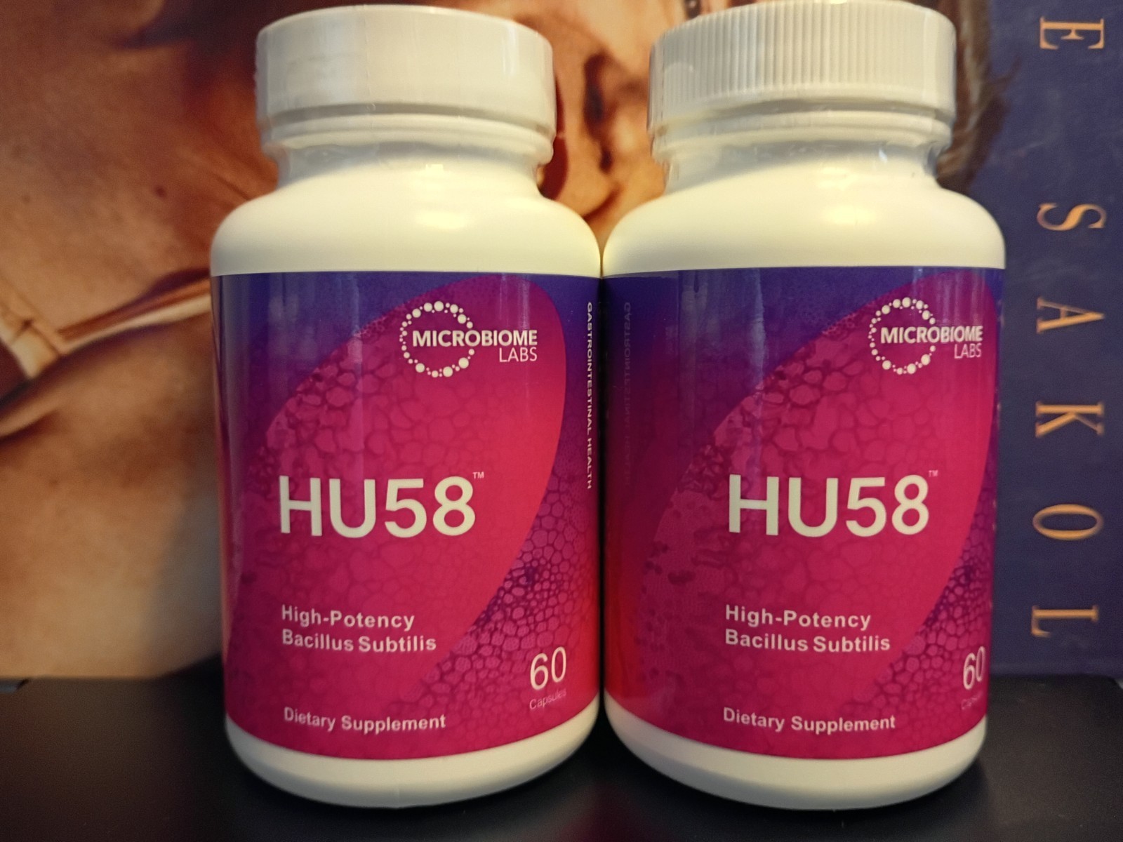 HU58 Microbiome Digestive Support Natural Laxative, Gut Health, 120 Caps (2Pack)