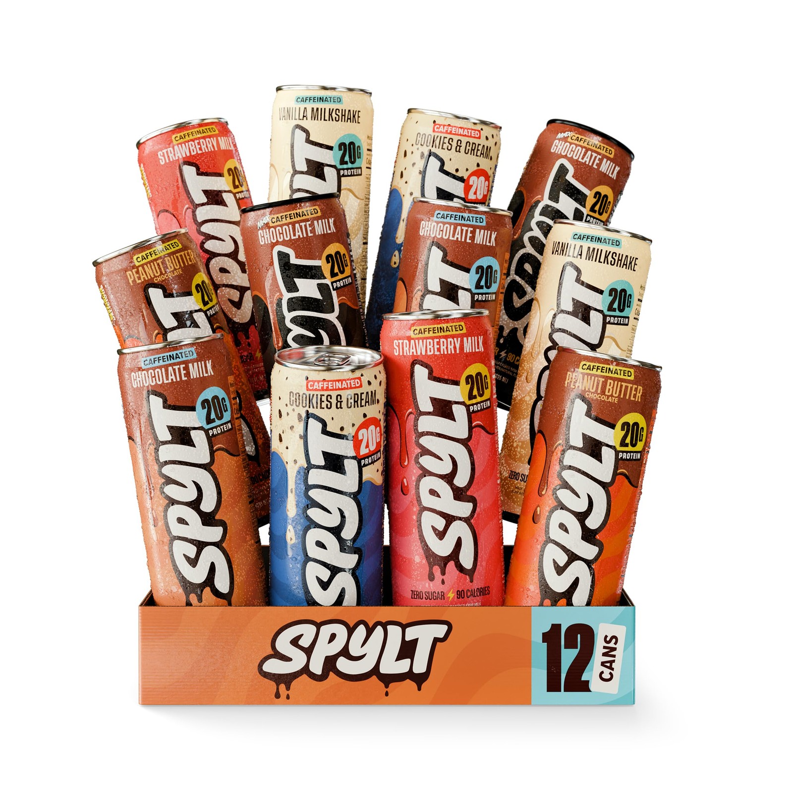 Spylt High Protein Milk – 6 Flavor Variety Pack with 132 Fl Oz (Pack of 1)