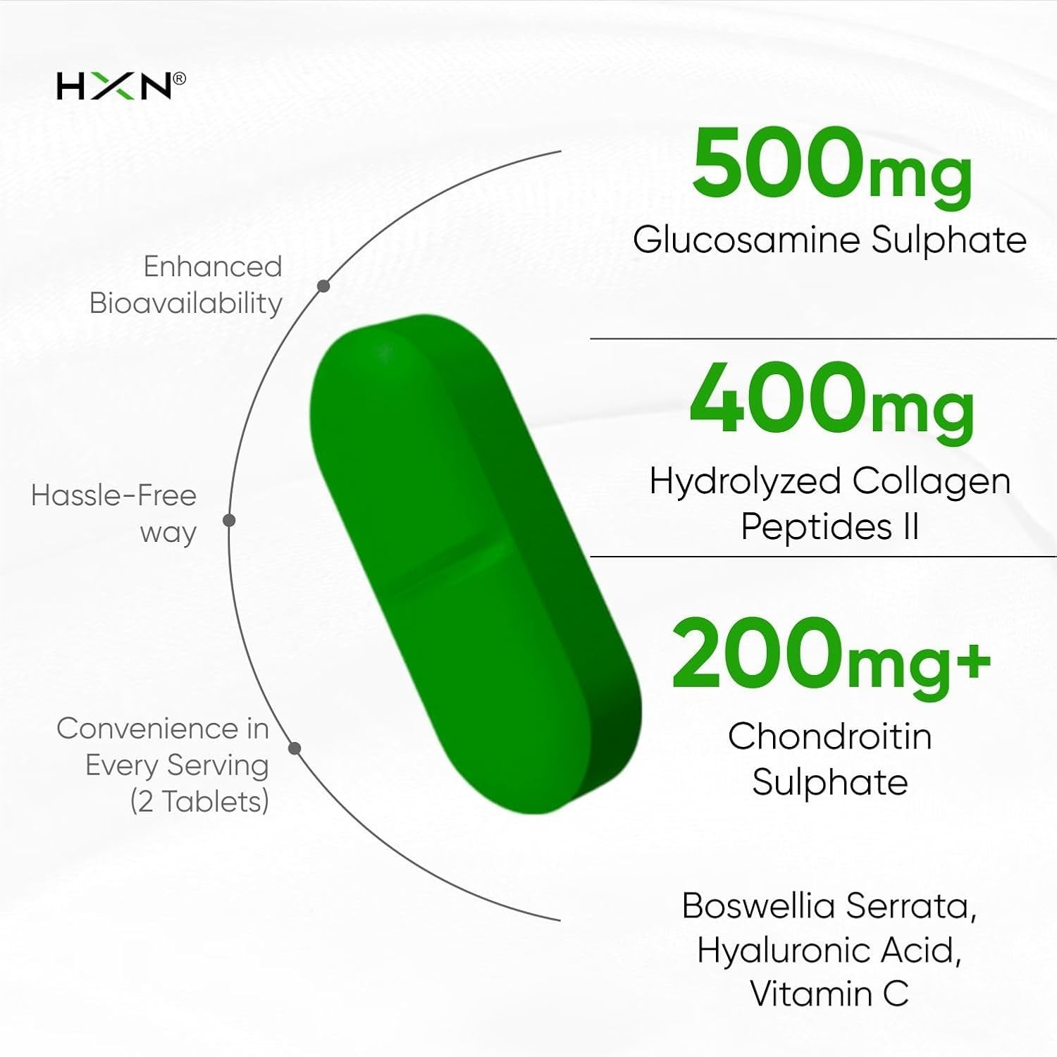 H.XN Collagen Type 2 Joint Care 60 Tabs Pack of 5