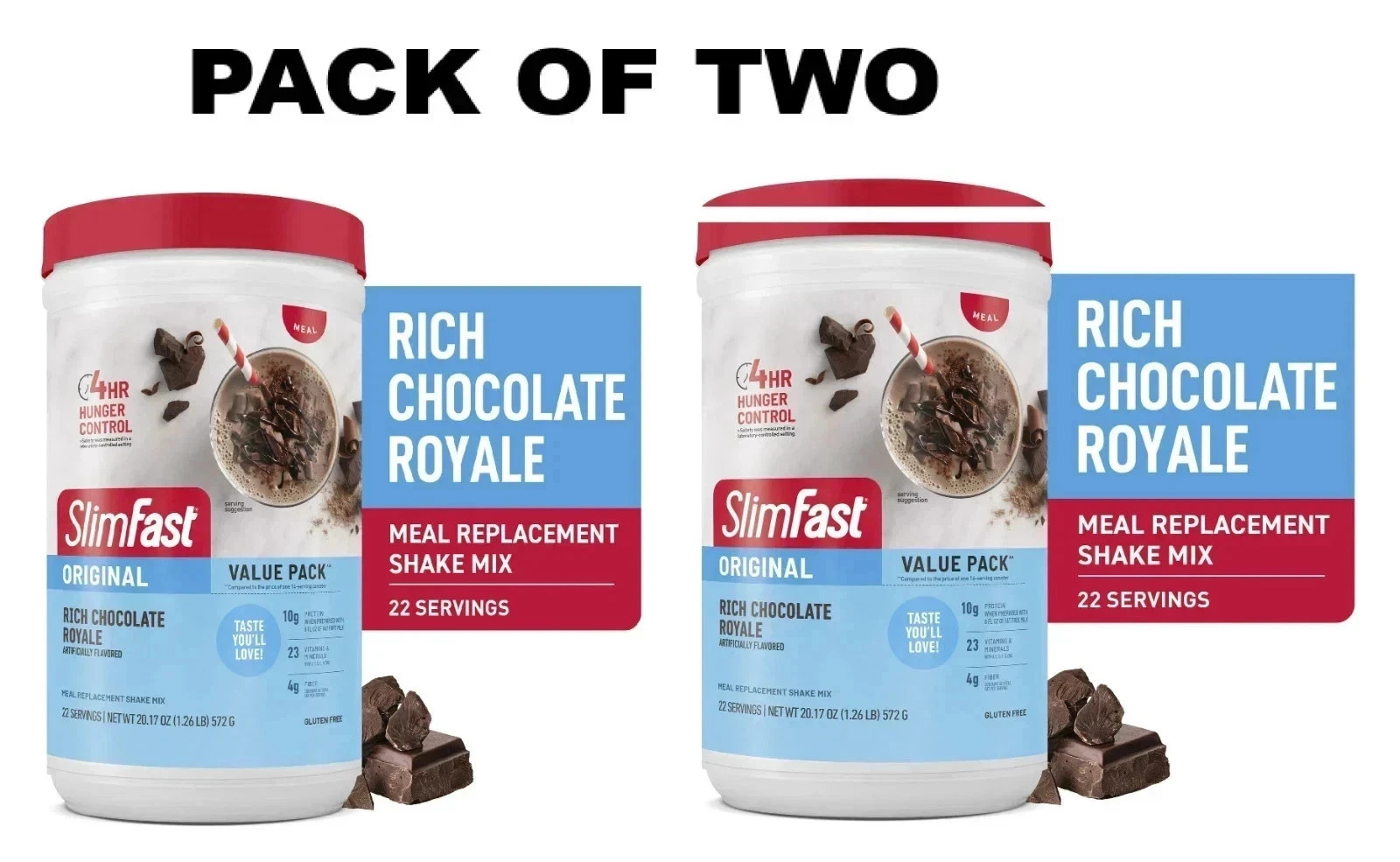 SlimFast Original Rich Chocolate Royale Meal Replacement Shake 20.18 Oz (2 Pack