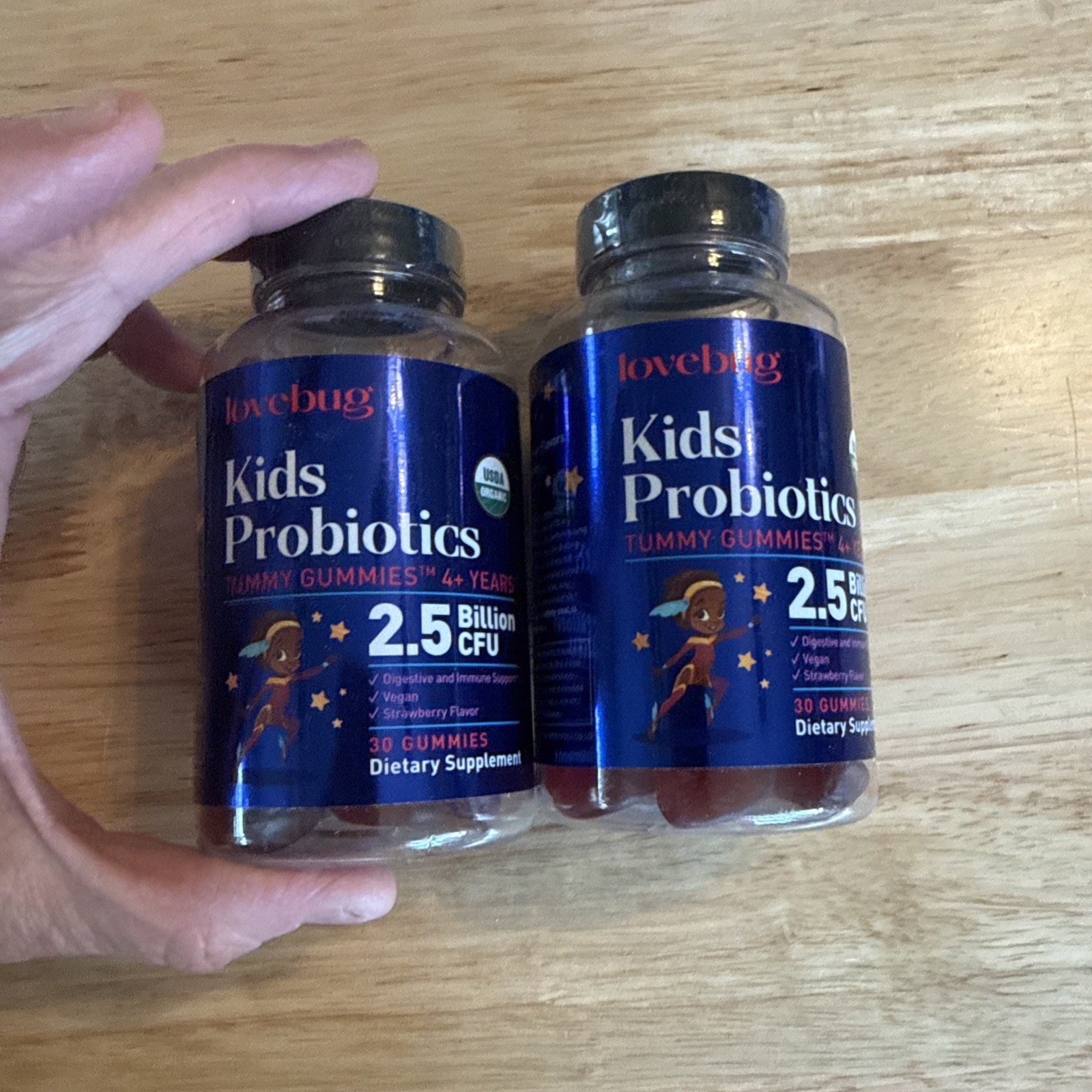 Lovebug Kids Probiotic Gummies 30 ( 2 Bottles) Exp 7/26