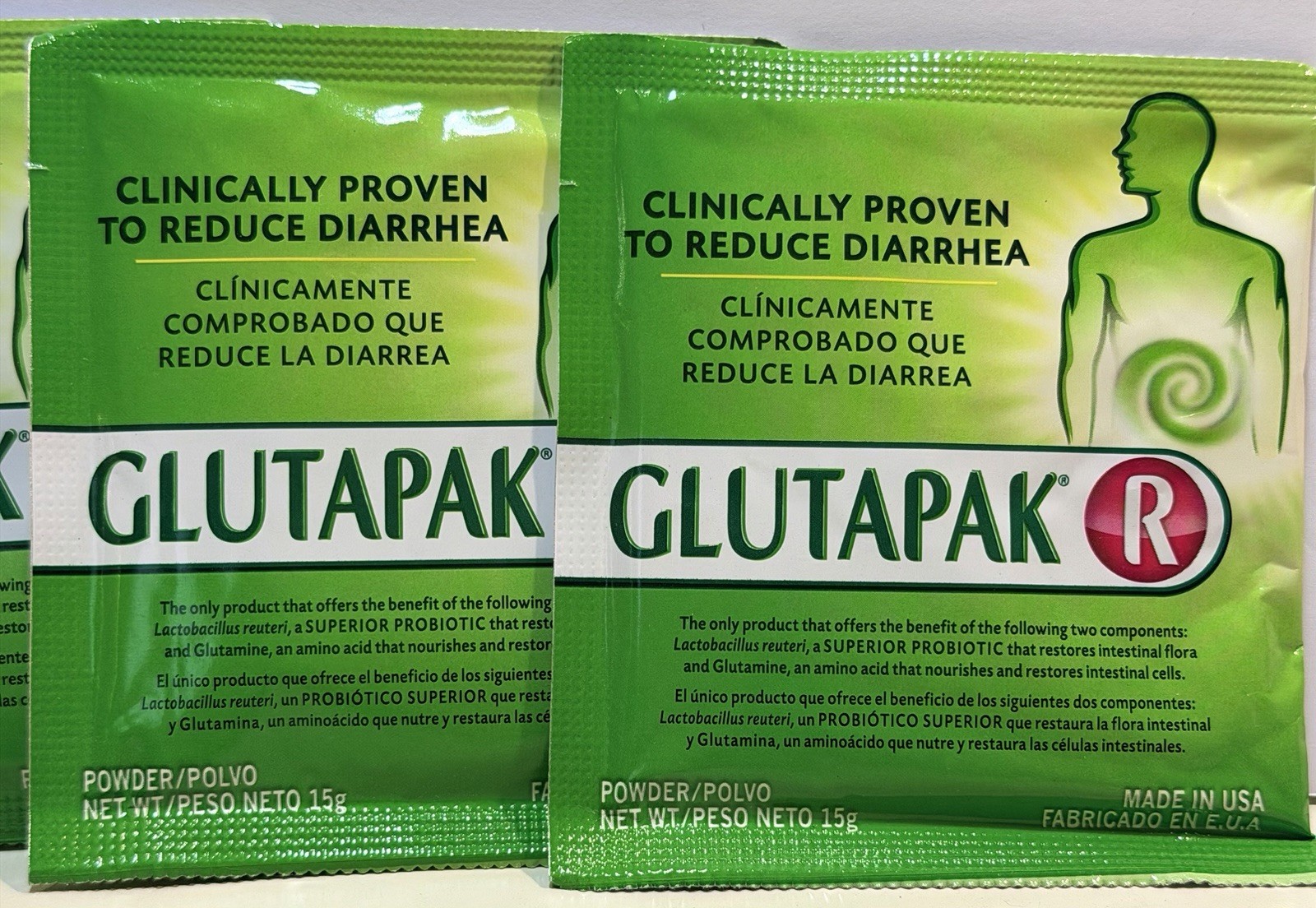 5 Pack Glutapak R Probiotic & L-Glutamine Powder 15g Sachets. Exp 08/2027.