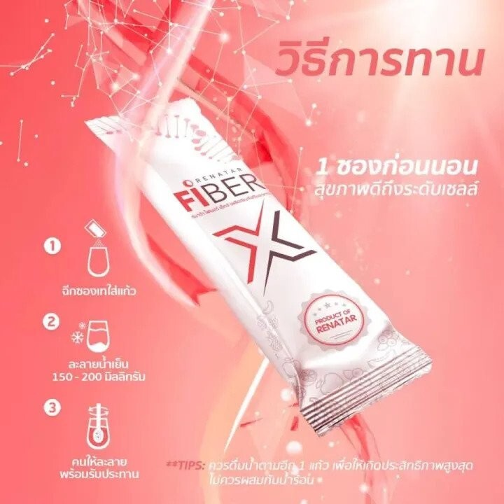 5x Renatar New Fiber X Dietary Fiber Detox Clear Skin With Aura Low Calorie