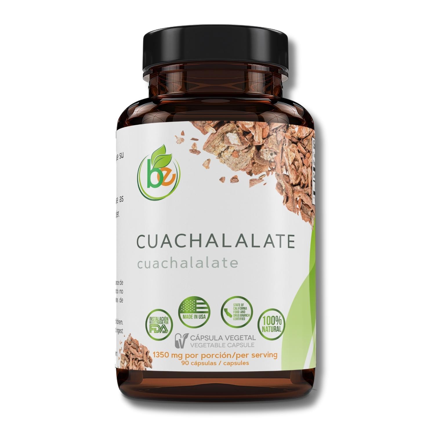 Cuachalalate Capsules Forte–90 Vegetable Caps(1350 mg per Serving)by BexpertsUSA