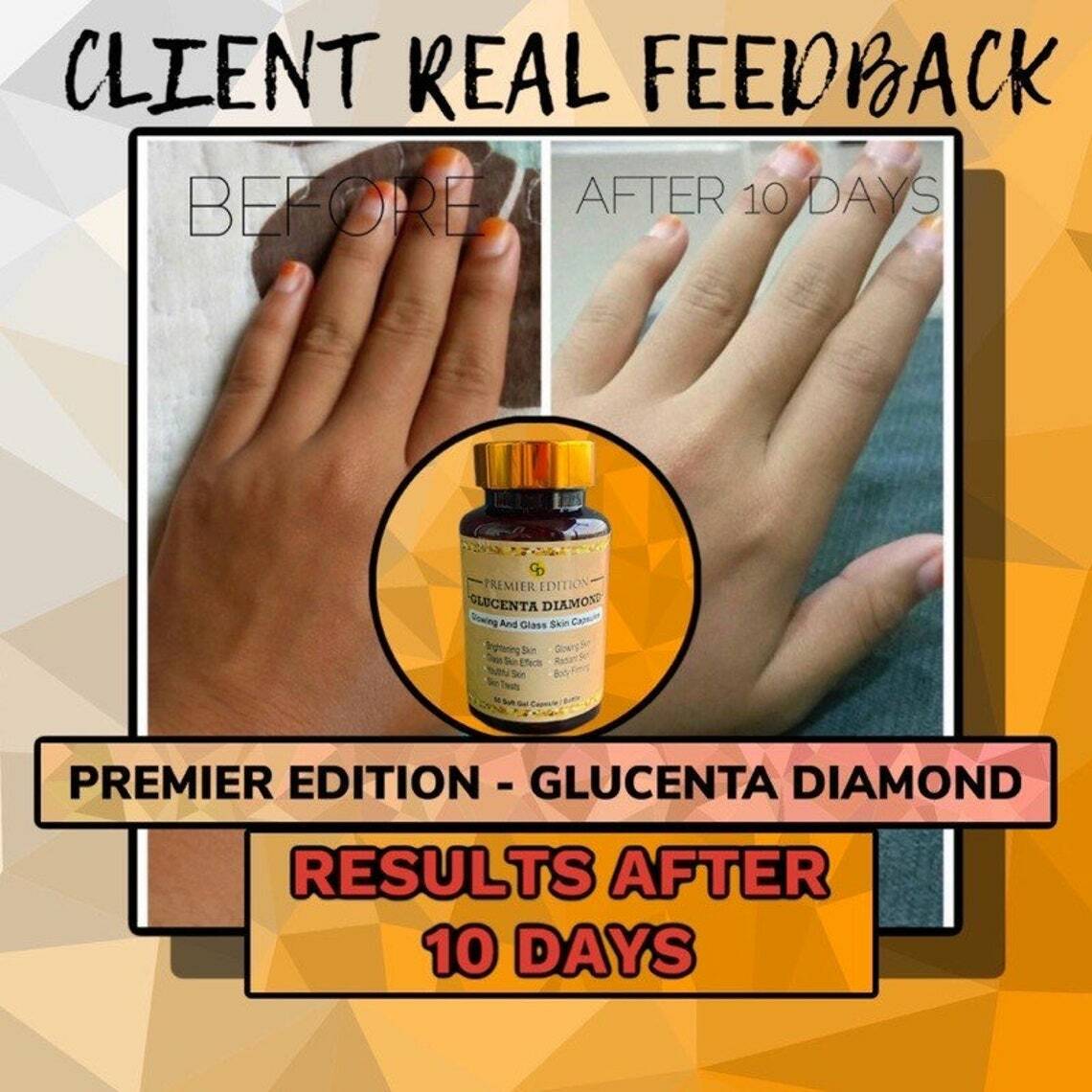 2 X Premier Edition Glucenta Diamond Whitening Softgel DHL EXPRESS SHIPPING