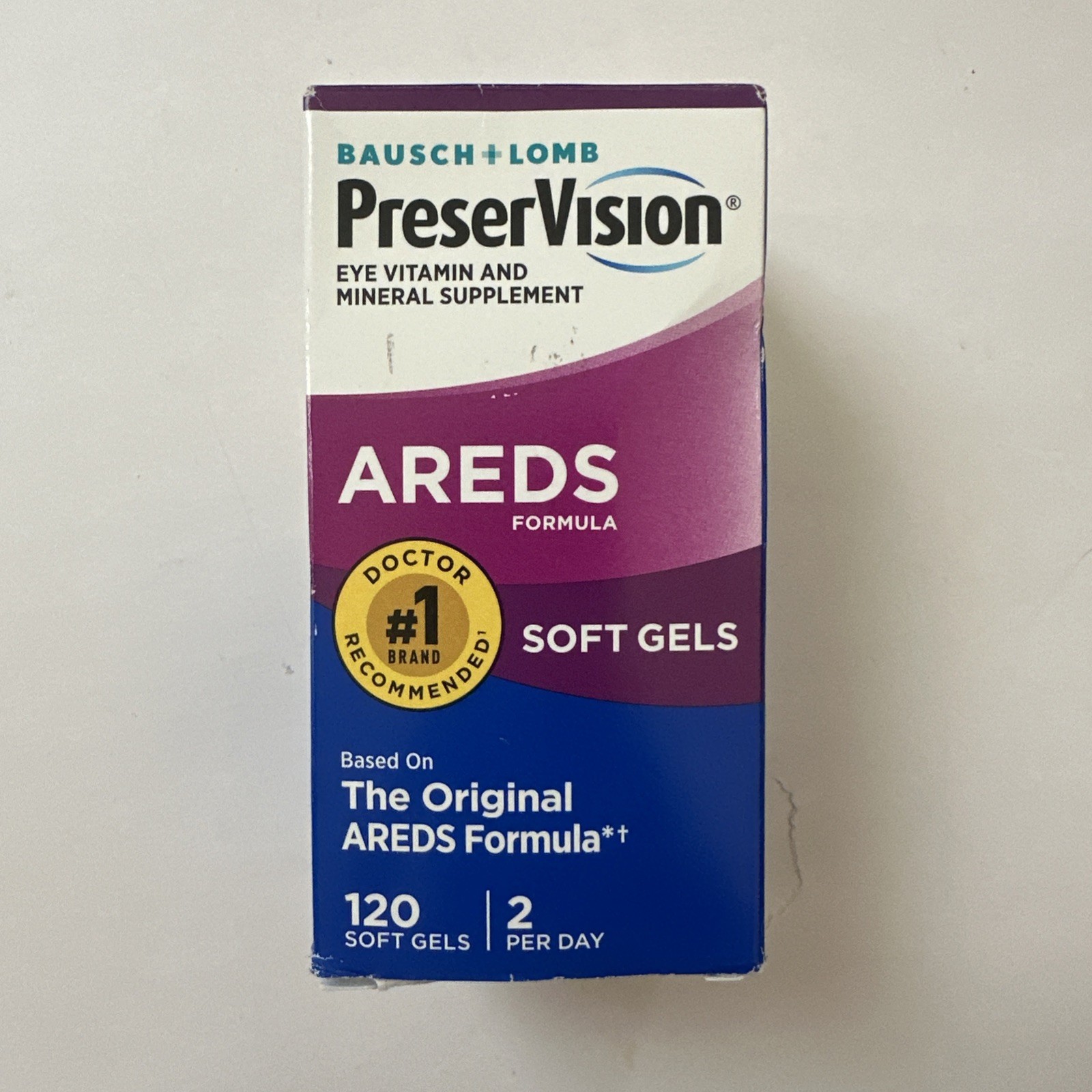 (1) PreserVision AREDS Soft Gels, Original Formula, 120 softgels Exp. 10/26