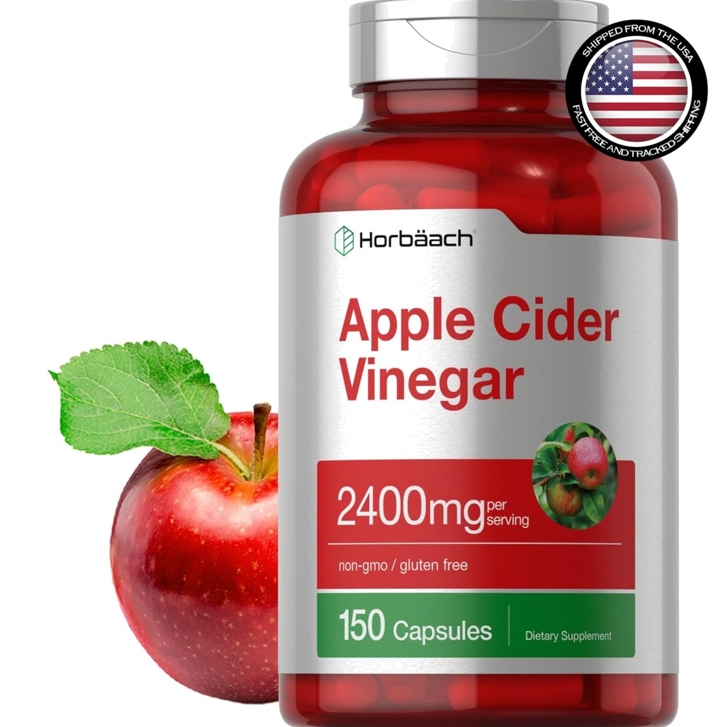Capsulas De Vinagre De Sidra De Manzana | 2400 Mg | 150 Unidades | Supplement…