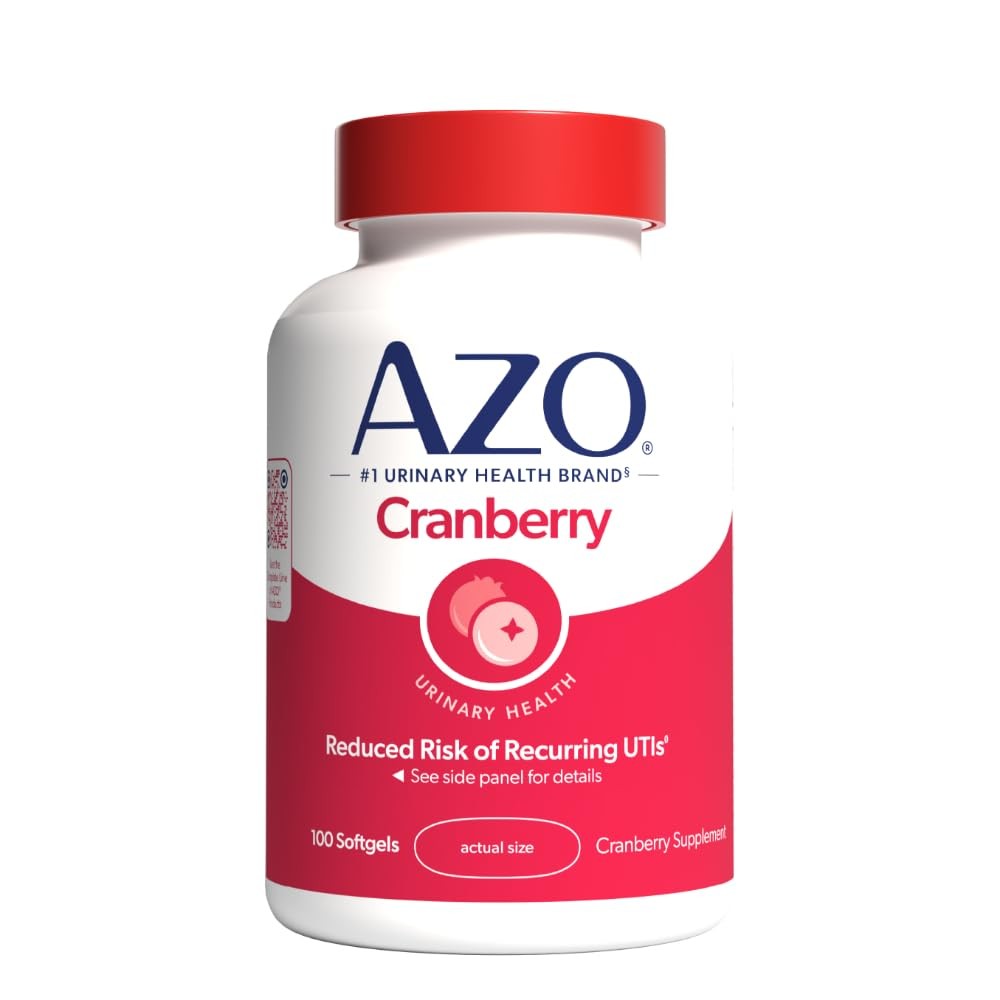 AZO Cranberry Supplement, Made with Concentrated Whole 100 Count (Pack of 1)