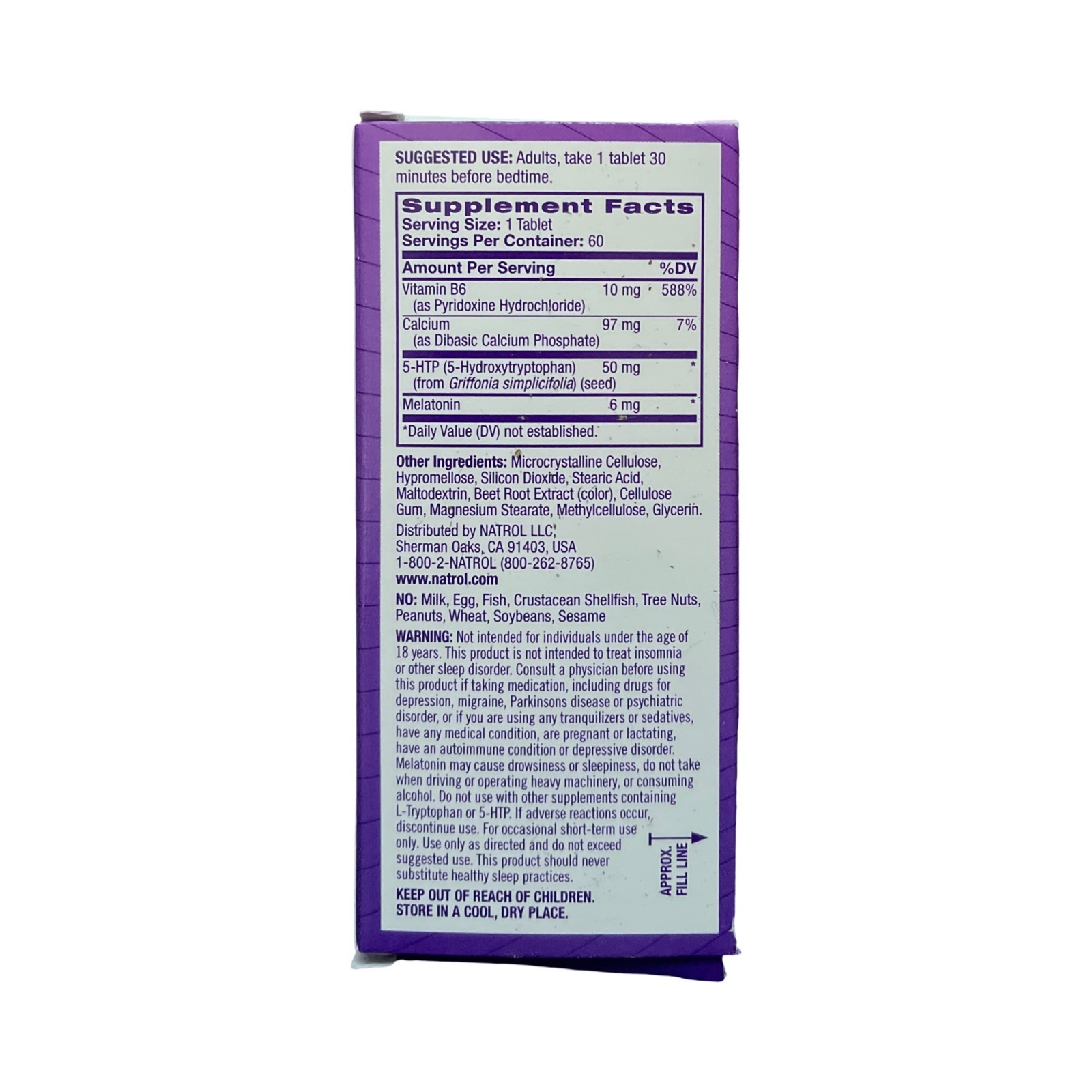 Natrol Melatonin + 5-HTP Advanced Sleep 60ct – 2 Pack, Exp 9/26
